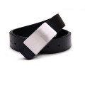 Synthetic Leather belt,Men's PU belt with plate buckle